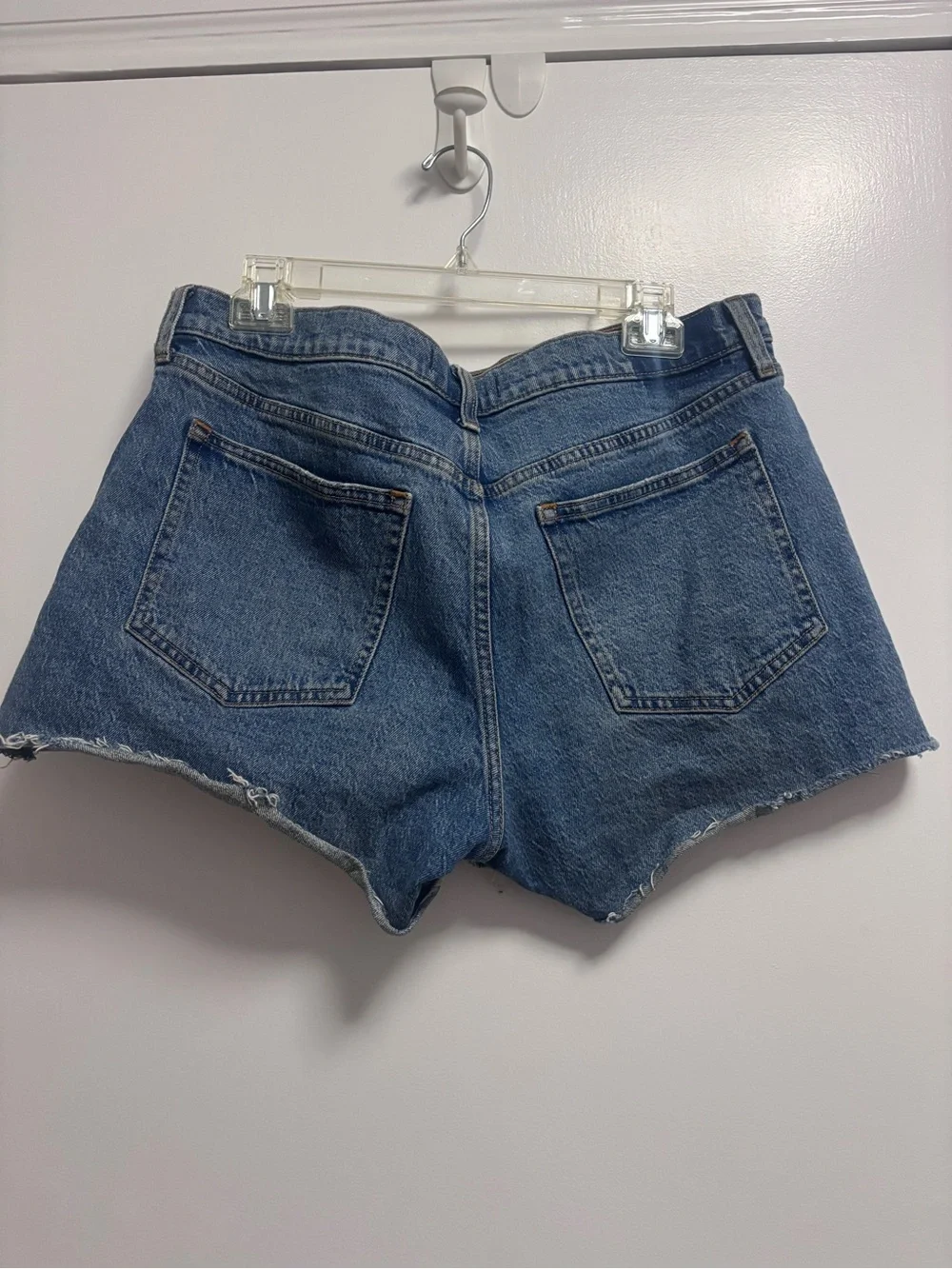 Abercrombie & Fitch A-Line Mid-Rise Blue Cutoff Denim Shorts -Size 30